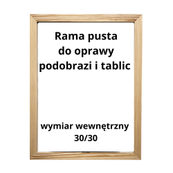 Rama surowa sosna 30x30 pusta 2/1